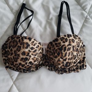 Leopard lace Victoria secret pink 34B bra